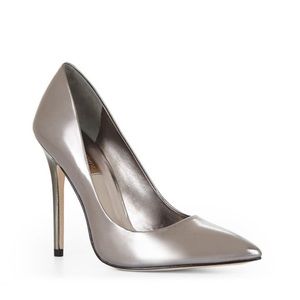 BCBG Maxazria Silver Metallic Stiletto Heel